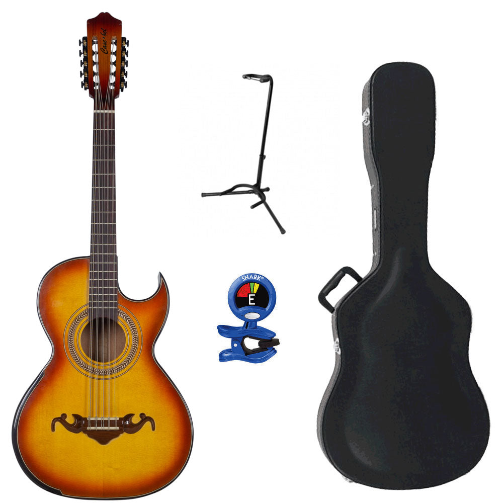 Cascabel Bajo Quinto Orange Sunburst with Accessories-Bajo Quinto-Cascabel- Hermes Music